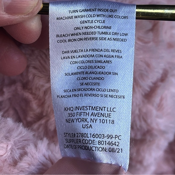 Juicy Couture Kids Pink Plush Soft Pink Faux Fur Jacket Coat Cozy Warm Size 4T - Picture 10 of 10